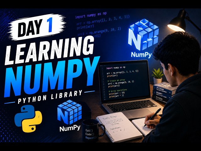 Day 1 | Learning NumPy in Python 🐍 | Live Coding & Study Session:1 🚀