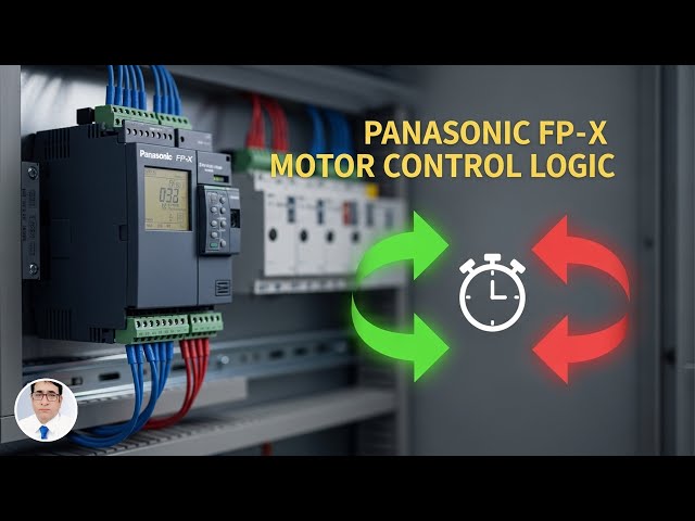 Panasonic PLC Programming: Forward/Reverse Motor Control with Timer Logic (FP-X Series Guide)