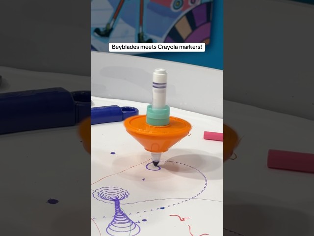 Crayola Colourwhirls Combine Classic Marker with BeyBlades-Style Battles! #toyfair2025 #crayola