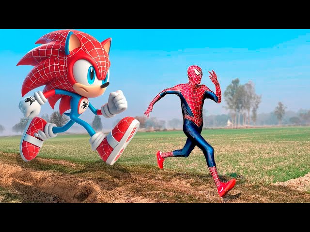 Spider-Man vs. Spider-Sprinter in REAL LIFE