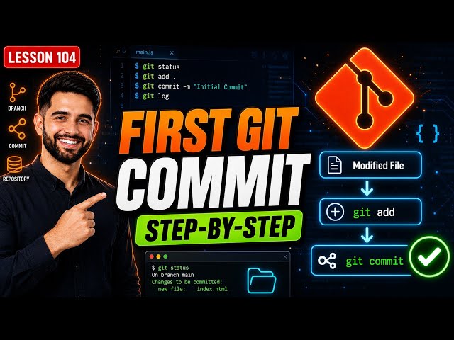 Your First Git Commit | Git Add and Git Commit Explained Simply (Beginner Tutorial)