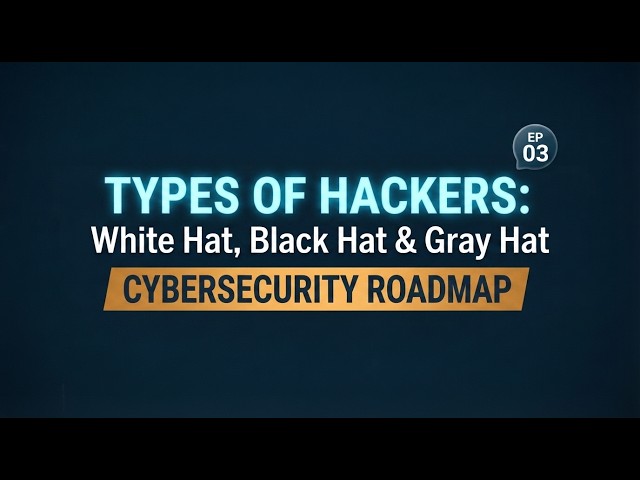 Types of Hackers: White Hat, Black Hat & Gray Hat | Cybersecurity Roadmap EP03