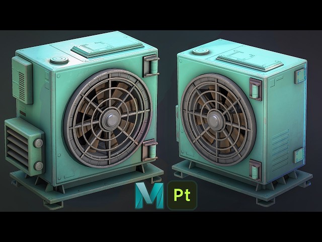Stylized Industrial Fan with Autodesk Maya 2027 and Substance 3D Painter