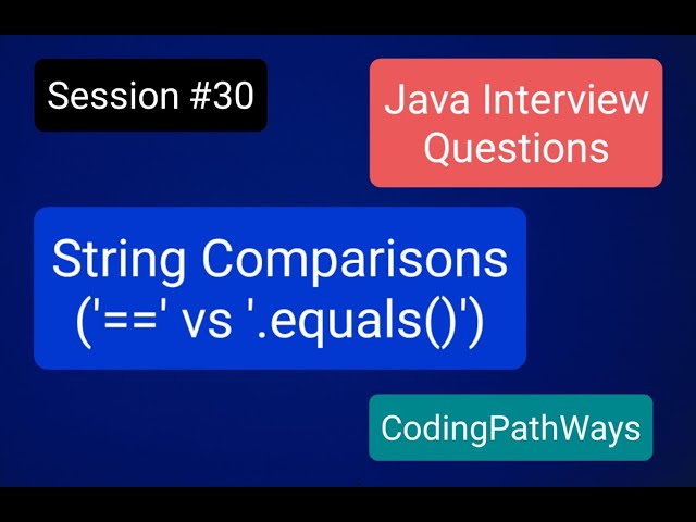Java Interview questions: #30 Stop Using '==' to Compare Strings in Java! Here's Why?|Practical Demo