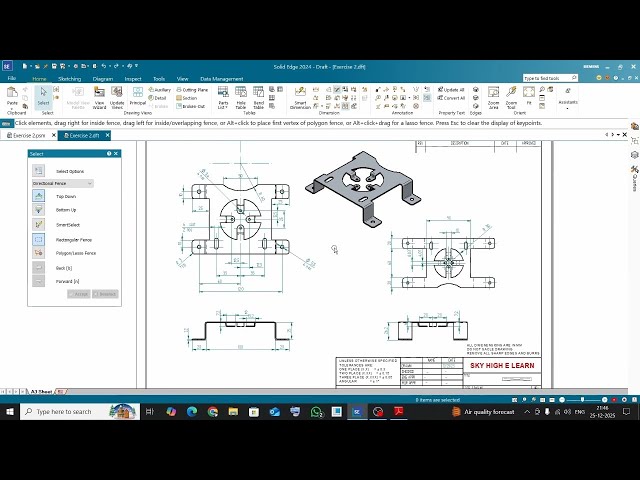 Solid Edge Sheet Metal Tutorial for Beginners | 3D Modeling & Drafting – Exercise 2