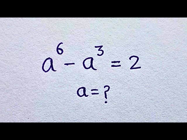 Nice Mathematics Exponential problem | Solve a ?