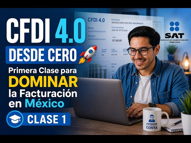 CFDI 4.0 DESDE CERO Primera Clase para DOMINAR la Facturación en México.