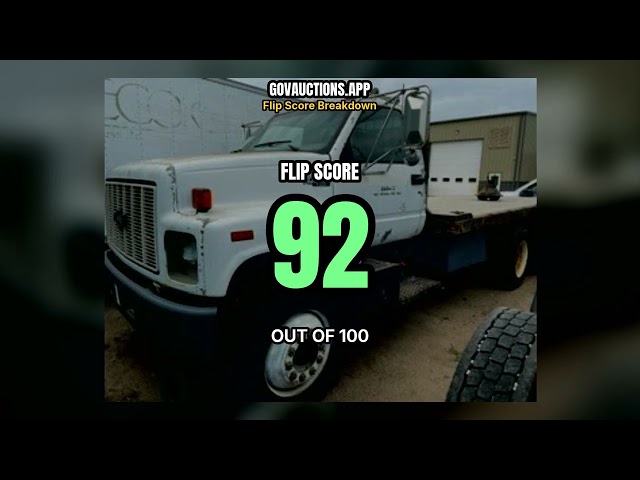 1991 Flatbed Truck for $996 at a Government Auction — Worth It? (Flip Score 92/100)