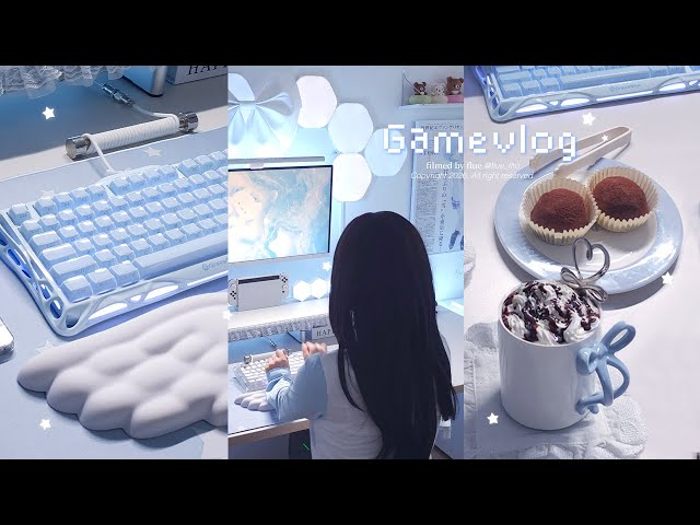 𝙫𝙡𝙤𝙜 ღ | 취향가득 블루코어 방에서.zip💤 | 요즘 내가 정착한 유튜브 촬영장비📸 | 그라바스타 머큐리 K1 아이스블루 언박싱