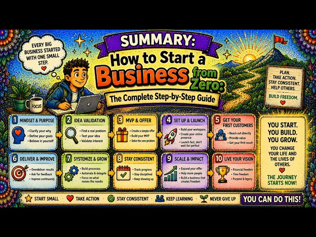 Summary: How to Start a Business from Zero: The Complete Step-by-Step Guide