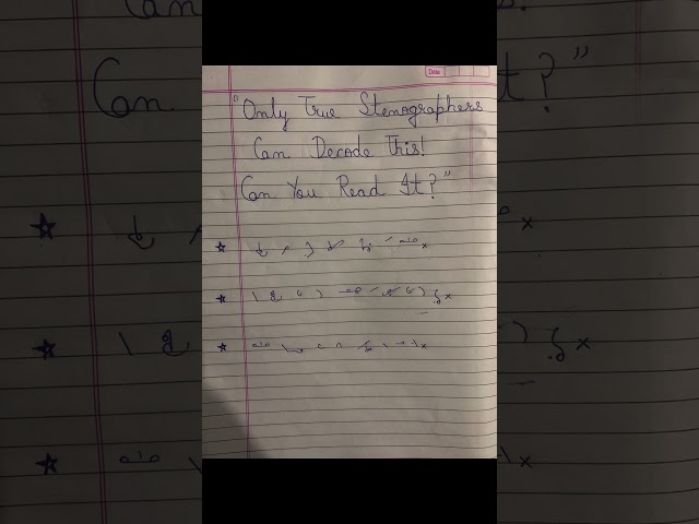 🔥 Can You Decode This Steno? | Only True Stenographers Can Read It! ✍️ | Shayna Steno Classes