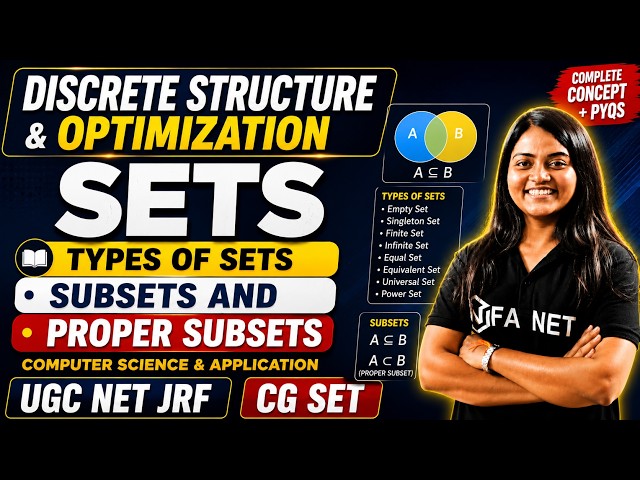 Discrete Structure & Optimization | Sets | Types of Sets | Subsets and Proper Subsets | UGC NET JRF
