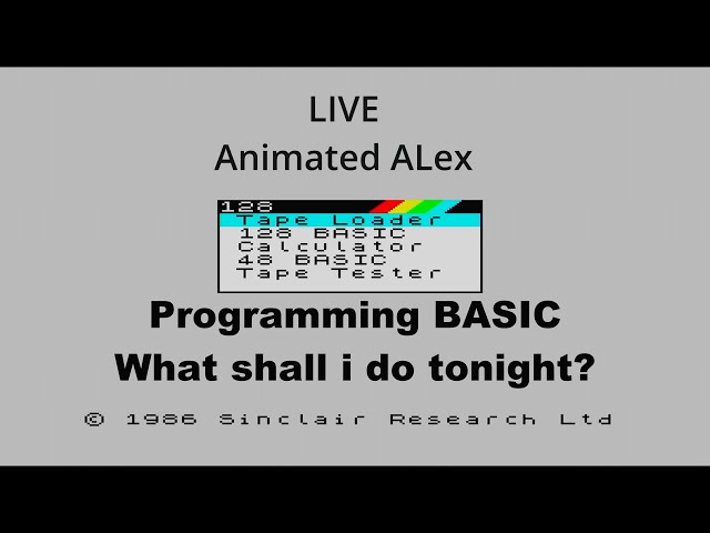 LIVE Programming - what shall i do tonight ZX Spectrum BASIC #zxspectrum