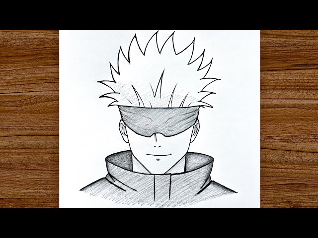 How To Draw Gojo Satoru Step By Step Easy | Anime Drawing Easy