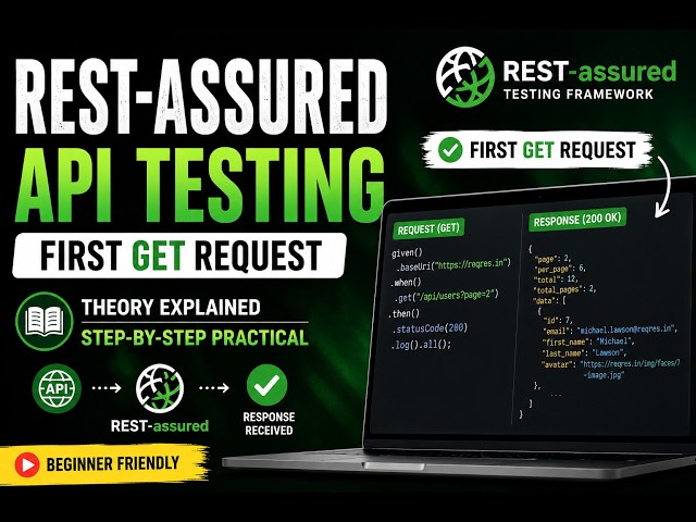 REST Assured Beginner Tutorial | Send Your First GET Request | API Testing | RestAssured Testing