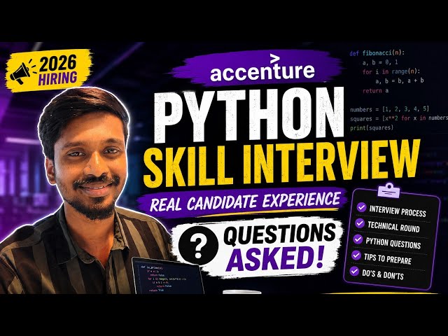 Accenture Python Skill Interview 2026 | Real Candidate Experience | Questions Asked & Tips to Crack 