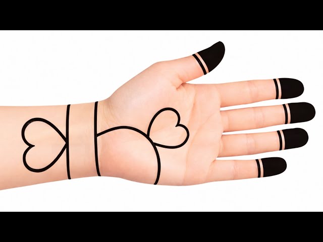 Easy Simple front hand Mehndi design | Heart shape Mehandi design | Mehendi ki design | Henna design