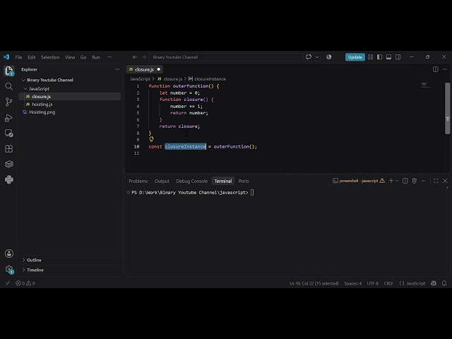 What Are Closures in JavaScript? | Practical Example in VS Code