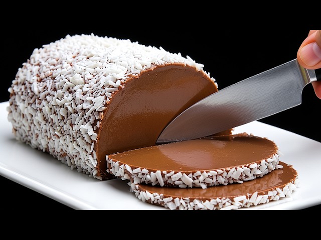 ONLY Milk and Chocolate! A delicious dessert in 5 minutes! No gelatin or baking required!
