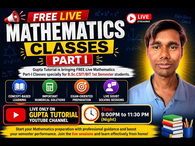 Mathematics One Shot Live Classes | B.Sc.CSIT | BIT | 1st Semester |