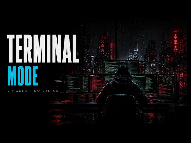 Terminal Mode — Música para Programar y Codificar | 2 Horas Dark Synthwave Cyberpunk, Sin Voces