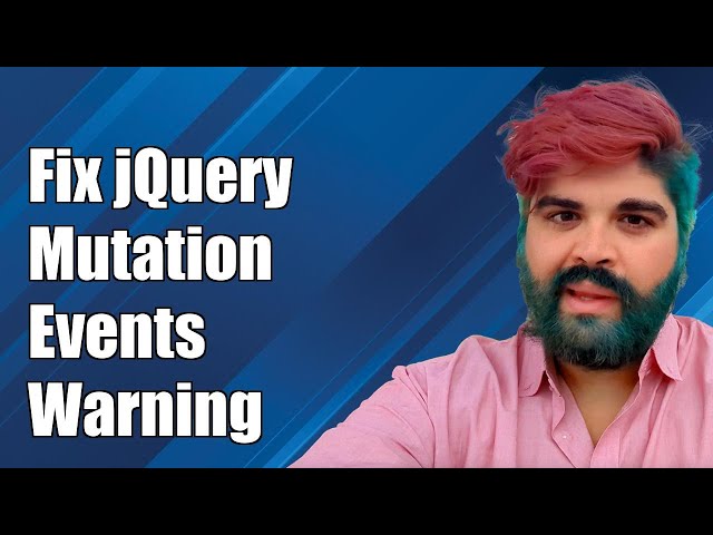 Fixing jQuery 'Use of Mutation Events is Deprecated' Warning with MutationObserver