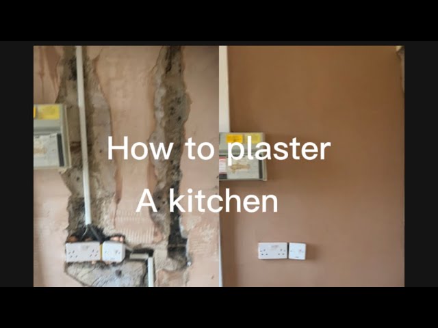 How to plaster a kitchen start to finish #plaster #plasterer #skimming #renovation #howtoplaster