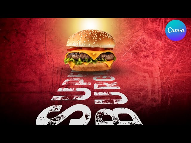 Canva Food Poster Design Tutorial | Create Stunning Food Ads in Minutes 🍔✨