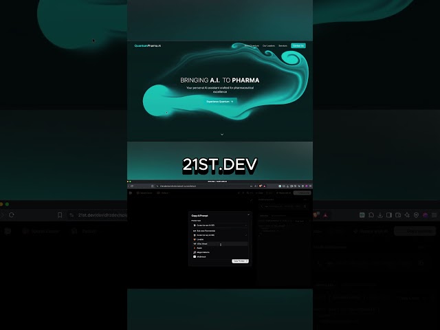 Tools I used to vibe code this. V0 - 21st.dev - spline #shorts