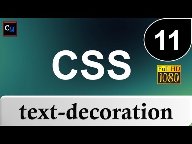 11 - Curso de CSS - text-decoration