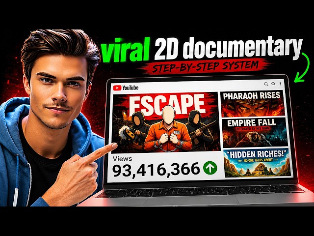 Make Viral 2D Documentary Videos Using Only AI Tools (Full System)