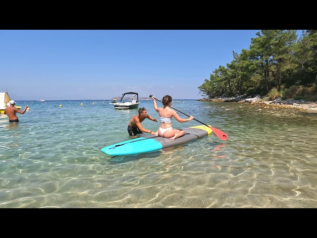 🇬🇷 Perfect day at La Scala Beach 🏖 Thassos beach walk