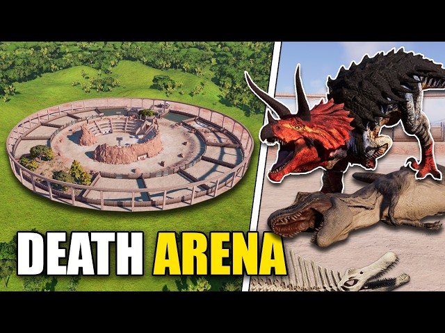 I Made 200+ Dinosaurs Fight a Death Arena In Jurassic World Evolution 2