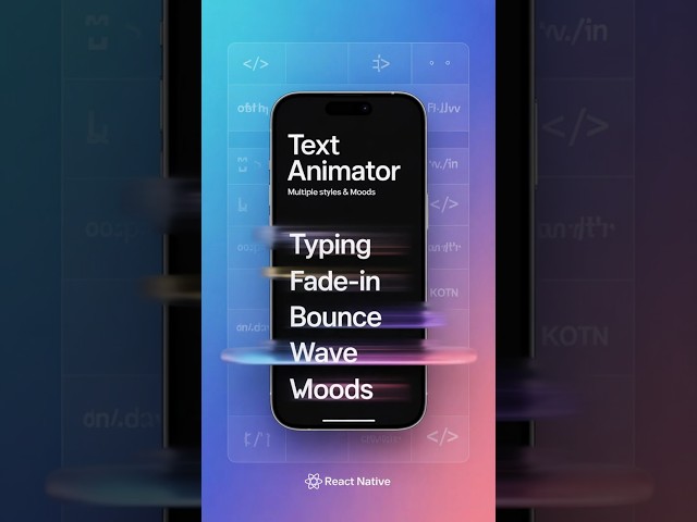 React Native Custom Text Animator | Multiple Animation Types & Moods for Stunning UI! #codereact