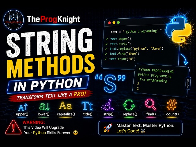 Python String Methods Explained | Learn Python for Beginners (2026) | TheProgKnight