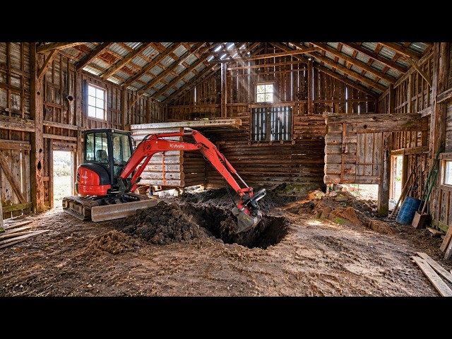 He Lifted a 100-Year-Old Barn to Build His Dream Garage