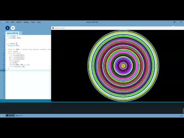 Wonders with a simple Random function and a while loop using Processing p5.js. #creativecoding
