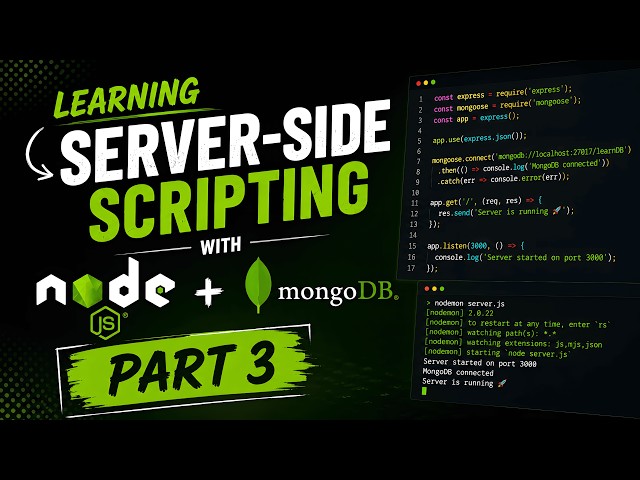 Learning Server-Side Scripting with Node.js & MongoDB — Part 3