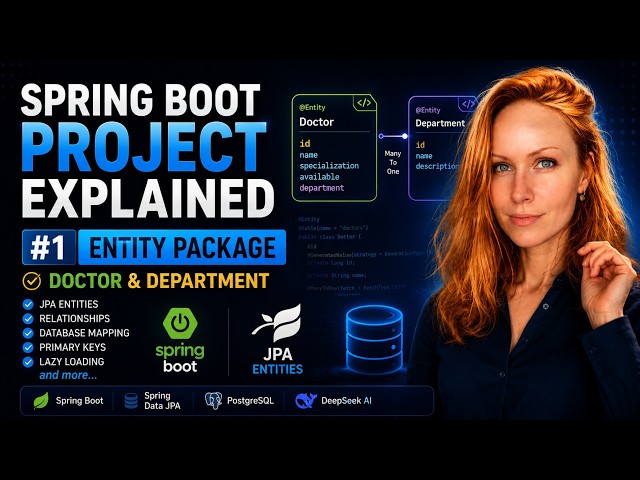 Spring Boot Project Explained | Entity Package (Doctor & Department) | JPA & Hibernate