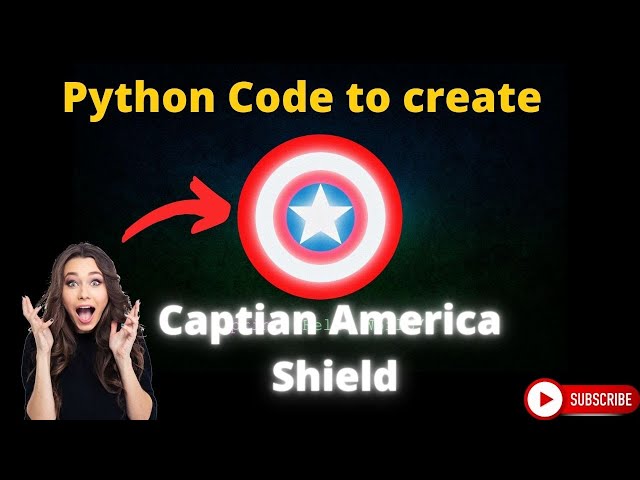 Python code tutorial to make captian americas shield | Aniket Verma