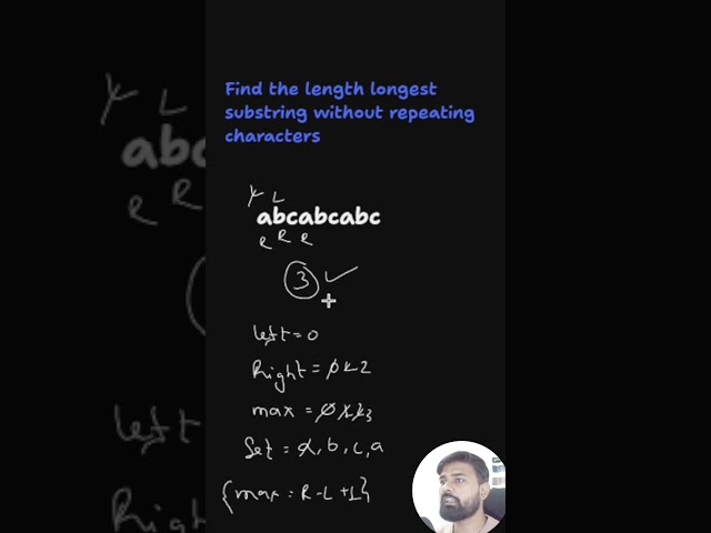 Longest Substring Without Repeating Characters in Java | Sliding Window | HashSet