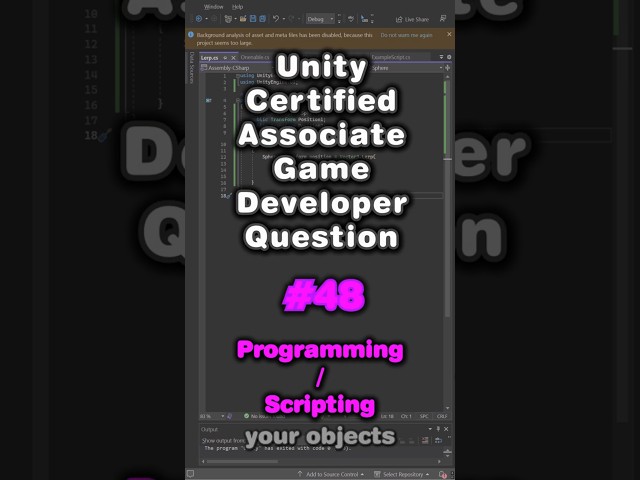 Unity Game Dev Practice Q#48: Smooth Transitions 📈 #codingquiz #gamedev #indiedev #unity3d