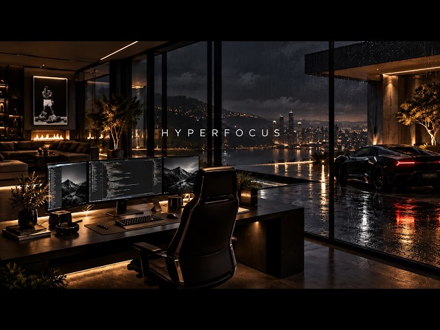 HYPERFOCUS | Calm Dark Focus Music for Coding, Editing & Deep Work