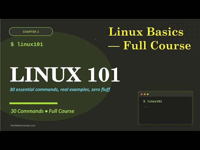 Linux 101 (Basic) — Full Course (30 Commands)
