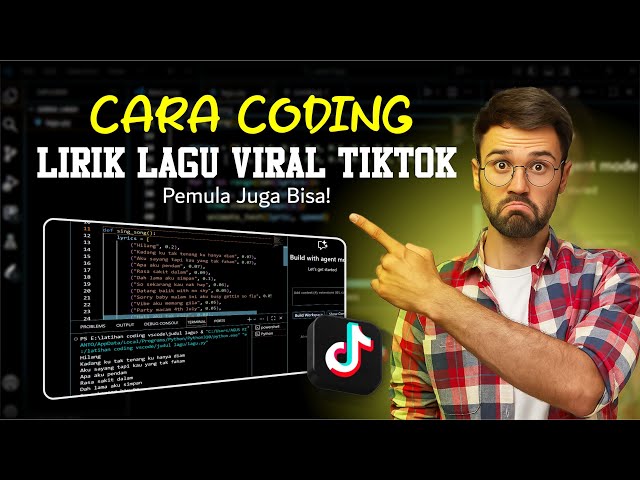 CARA BIKIN LIRIK LAGU BERJALAN VIRAL TIKTOK, PEMULA JUGA BISA || Python