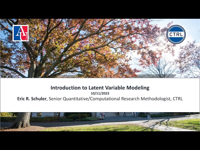Introduction to Latent Variable Modeling