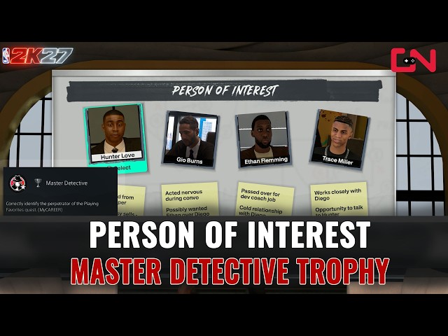 NBA 2K27 Person of Interest Correct Choice - How to get Master Detective Trophy