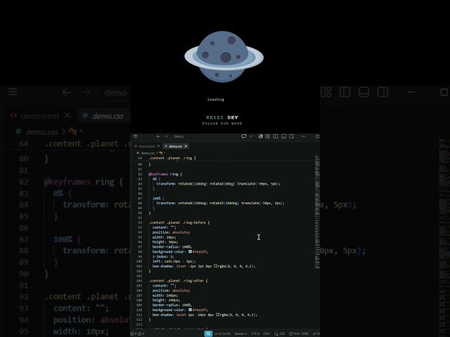 I Built a Planet Loader With Pure CSS 🙌🚀