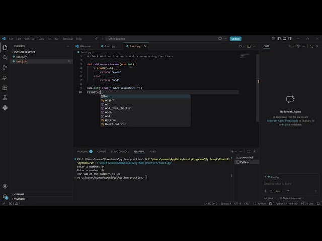 Functions in python programming