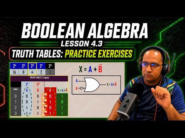 Digital Systems | Lesson 4.3: Boolean Algebra - Truth Tables: Practice Exercises